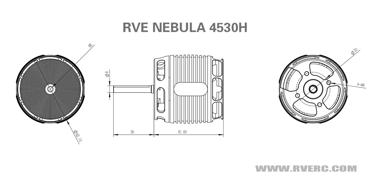 RVE NEBULA 4530H-545KV Excellent  Motor MK50007(图8)