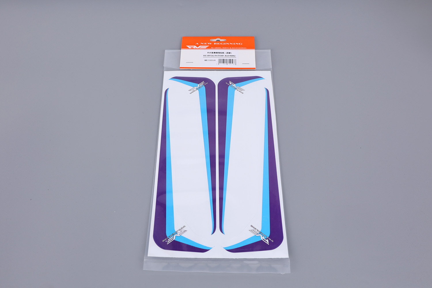 RVE VERTICAL FIN STICKER  (BLUE PURPLE)  MK70058(图1)